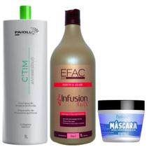 Kit Progressiva Infusion Max 1l + Shampoo 1l E Mascara Essenza 250g