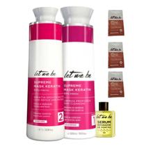 Kit progressiva let me be supreme mask keratin 2 passos +2 produtos