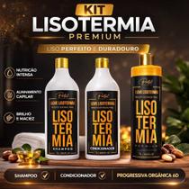 Kit Progressiva Lisotermia Premium Portal Cosmetics 6D + Shampoo e Condicionador 1L Liso Perfeito Kit Progressiva Lisotermia Premium Portal Cosmetics 6D + Shampoo e Condicionador 1L Liso Perfeito