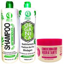 Kit Progressiva Organica 2x1l+ Condicionador Pós Quimica Juzy 300g - Juca Cosmeticos Kit Progressiva Organica 2x1l+ Condicionador Pós Quimica Juzy 300g - Juca Cosmeticos