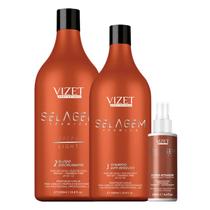 Kit Progressiva Orgânica Selagem Térmica Profissional Vizet