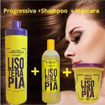 Kit Progressiva Orgânica Sem Formol+ Shampoo Anti- Resíduos 500 ML + Máscara Lisoterapia 400ML