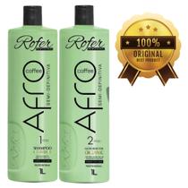 Kit Progressiva Profissional Afro Coffee 2x1L - Rofer Profissional