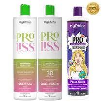 Kit Progressiva Proliss Blond 1l + Proliss 2x1l Myphios