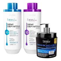 Kit Progressiva Semi Definitiv 2x1L e Blindagem Forever Liss