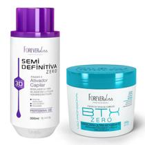 Kit Progressiva Semi Definitiva Zero 300ml + Botox BTX Zero Forever Liss 250g