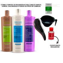 Kit Progressivas Prohall + Escova/Cumbuca/Sachê +Absolut Oil