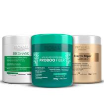 Kit Prohall Cronograma Capilar Profissional Premium 3x500g