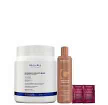 Kit Prohall Matizador Caramelo e Pó Descolorante Azul