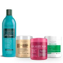 Kit Prohall - Shampoo Degan + Cronograma Extreme Equalize Biomask 500g