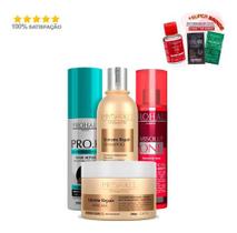 Kit Prohall Shampoo e Máscara Extreme 300ml + Prok + Absolut One 200ml