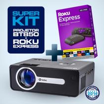 Kit Projetor Betec BT850 2100 Lumens HD + Roku Express Smart Wifi