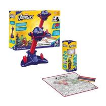 Kit Projetor de Desenhos Avengers e Tapete Mágico Acqua PARA Colorir com Canetinhas Multikids