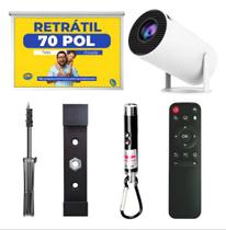 Kit Projetor E Tela Retrátil Telão Lona Tecido Banner Teto Parede Tripé Mini Led Projeção Datash Retro 4k 70 Pol Wifi Hy300 Hy 300 Controle Alta Defin Kit Projetor E Tela Retrátil Telão Lona Tecido Banner Teto Parede Tripé Mini Led Projeção Datash Retro 4k 70 Pol Wifi Hy300 Hy 300 Controle Alta Defin