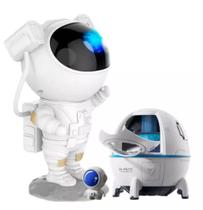 Kit Projetor Luz Led Astronauta Luminária E Umidificador Difusor de ar Capsula Galáxia