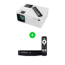 Kit Projetor PFL 5211 com Smart TV Box 4k Intelbras
