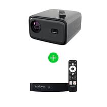 Kit Projetor PFL 7560 com Smart TV Box 4k Intelbras