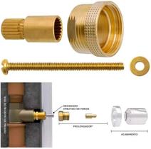 Kit prolongador registro trio base 1/2 a 1.1/2 - docol Kit prolongador registro trio base 1/2 a 1.1/2 - docol