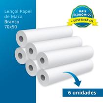 kit promo 6 Lençol Descartável Papel Hospitalar Maca 70x50