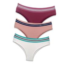 Kit Promocional 03 Calcinha Conforto Microfibra Cintura Alta Com Forro 100% algodão 896 Kit Promocional 03 Calcinha Conforto Microfibra Cintura Alta Com Forro 100% algodão 896