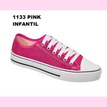 Kit promocional 2 tênis infantil meninas com glitter brilhante