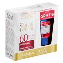 Kit Prot Solar Fac Antirrugas L'Oréal Solar Expert FPS 60 40g + Gel Limp Revitalift Pro-Retinol 40g