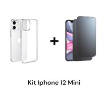 Kit Proteção 1UN Capa Capinha Anti Impacto + 2UN Películas Privacidade 3D De Vidro Para Iphone 12 Mini Kit Proteção 1UN Capa Capinha Anti Impacto + 2UN Películas Privacidade 3D De Vidro Para Iphone 12 Mini