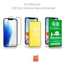 Kit Proteção 3x Películas: 1UN Cerâmica Fosca + 1UN Cerâmica + 1UN 3D de Vidro Para Iphone 14 Plus Kit Proteção 3x Películas: 1UN Cerâmica Fosca + 1UN Cerâmica + 1UN 3D de Vidro Para Iphone 14 Plus