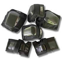 Kit Proteção Adulto Skate Patins Bike Longboard Segurança Com Joelheira Cotoveleira Luvas Kit Proteção Adulto Skate Patins Bike Longboard Segurança Com Joelheira Cotoveleira Luvas