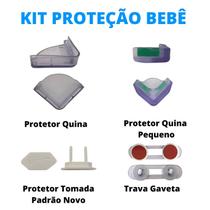 Kit Proteção Bebê Tomada Móveis Trava Gaveta Quina 19 peças