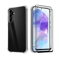 Kit Proteção Capa Capinha Case + Pelicula vidro 3D para Samsung Galaxy M55 5G