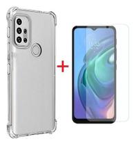 Kit Proteção Capa Case Anti Impacto Para Moto G10 G20 G30 + Película Nano Gel Frontal