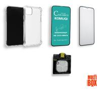 Kit Proteção: Capa + Película Cerâmica Fosca + Película Cerâmica + Película Câmera P/ IPHONE 12 PRO MAX