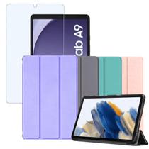Kit Proteção Capa Smart Case P/ Tablet Galaxy Tab A9 tela 8.7 + Película