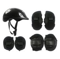 Kit Proteção Capacete Radical Com Acessórios - Dm Toys Preto