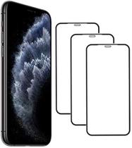 Kit Proteção Com 3 Unidades de Películas 3D de Vidro Para iPhone 11 12 13 14 15 16 17 Pro e Pro Max