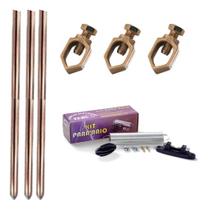 Kit Proteção Eletrificador Rural Para Raio Hastes E Conector Kit Proteção Eletrificador Rural Para Raio Hastes E Conector