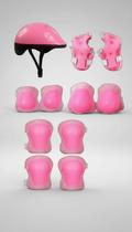 Kit Proteção Esportiva Ciclismo e Skate Rosa Kit Proteção Esportiva Ciclismo e Skate Rosa