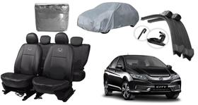 Kit Proteção Honda City 16-19: Capa de Couro, Limpador + Capa de Cobrir