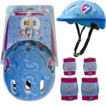 Kit Proteção Infantil Absolute kids Shake - Capacete, Joelheiras, Cotoveleiras