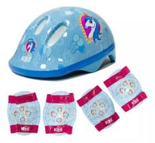 Kit Proteção Infantil Absolute Kids Unicórnio Capacete M Kit Proteção Infantil Absolute Kids Unicórnio Capacete M