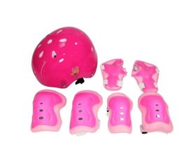 Kit Proteção Infantil Bicicleta Bike Skate Patins Com Capacete - uni itoys - Uni Toys