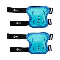 Kit Proteção Infantil Bike Patins 6 Peças OEX KP10 Azul Kit Proteção Infantil Bike Patins 6 Peças OEX KP10 Azul