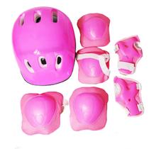 Kit Proteção Infantil Capacete Cotoveleira Joelheira Bw106