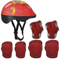 Kit Proteção Infantil Capacete+Joelheira+Cotoveleira -Cores Kit Proteção Infantil Capacete+Joelheira+Cotoveleira -Cores