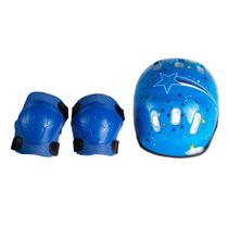 Kit Proteção Infantil com Capacete e Joelheira A61-AZ Acte Sports Azul