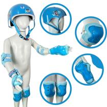 Kit Proteção Infantil Original Disney - Zippy Toys - Capacete Joelheira Cotoveleira Para Esportes Bicicleta Patins Skate