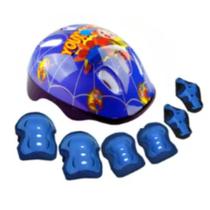 KIT Proteção Infantil Skate Bike Patins Patinete Azul