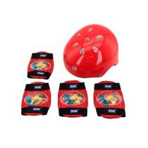Kit Proteção Infantil Wellmix 5 Peças Skate Vermelho
