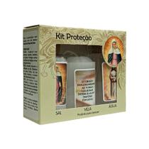 Kit Proteção Nossa Senhora das Lágrimas e Jesus Manietado - Água Vela E Sal - FORNECEDOR 35